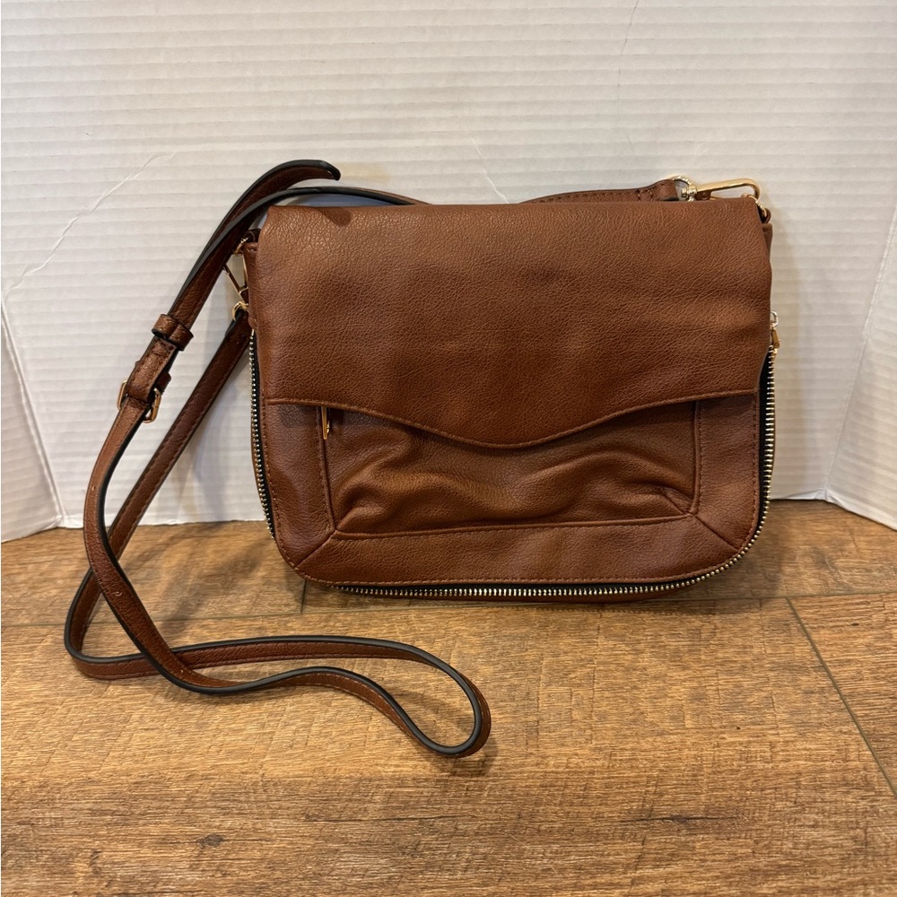 Moda Luxe Women’s Brown Crossbody Bag Purse Handbag
